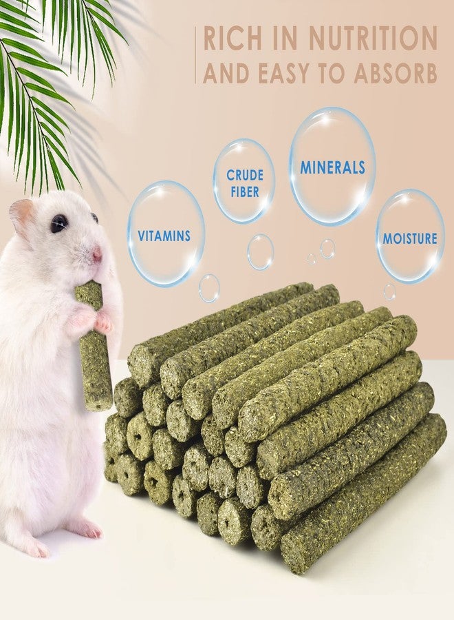 Bissap Timothy Hay Sticks for Rabbits 38PCS, Natural Timothy Grass Molar Teeth Stick Chew Toys for Bunnies Chinchillas Guinea Pigs Hamsters and Other Small Animals Treats - Image 2
